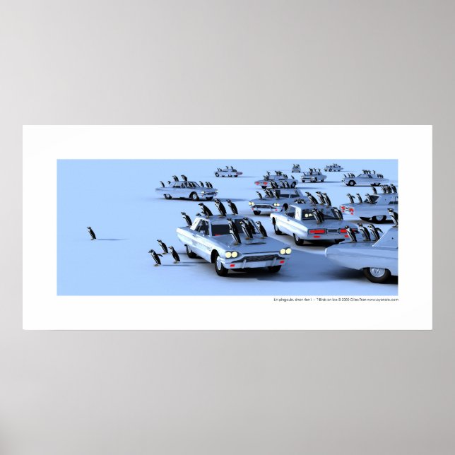 Pôster Un pingouin, sinon rien! - T-Birds no gelo (Frente)