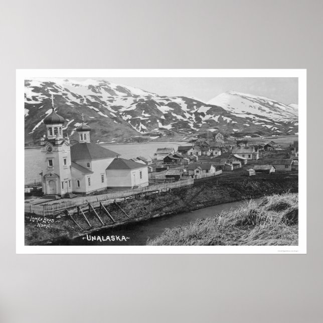Poster Unalaska, Alaska Church 1914 (Frente)