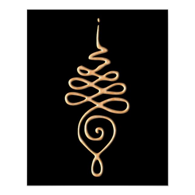 Pôster Unalome Dourado (Frente)