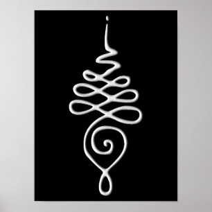 Poster Unalome Prateado