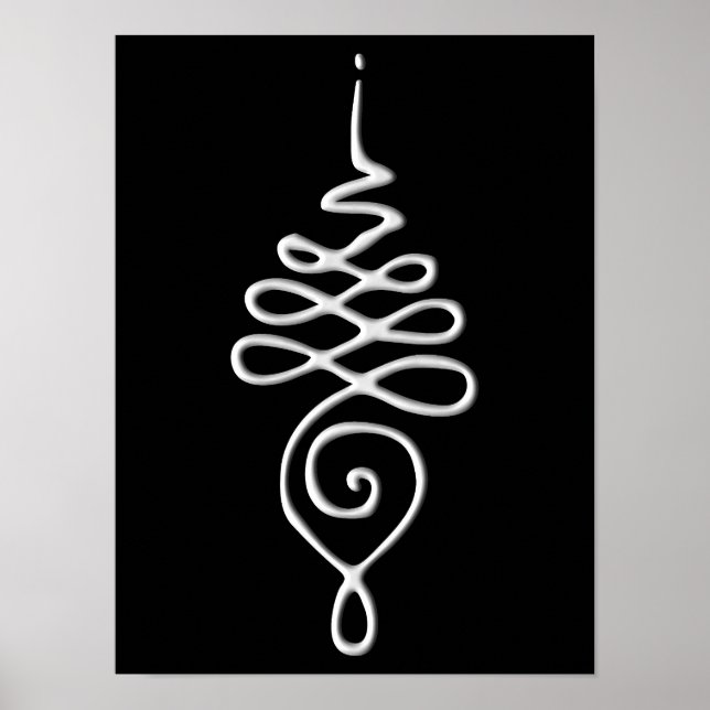 Poster Unalome Prateado (Frente)