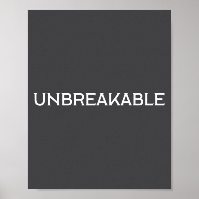 Poster Unbreakable Insrational Motivational Saying  (Frente)