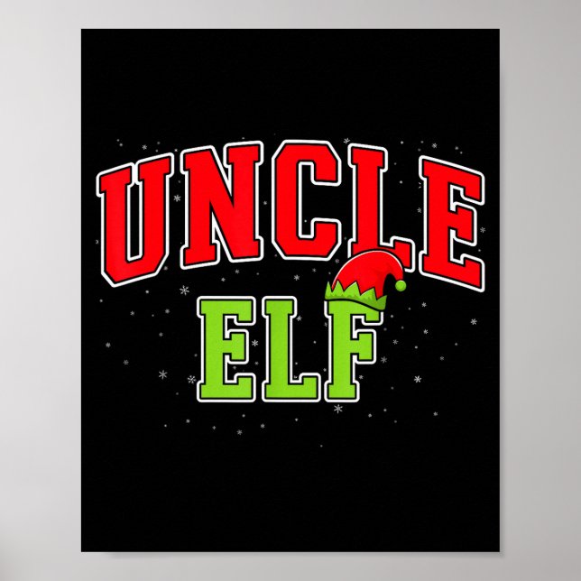 Poster Uncle Elf Christmas Family Matching Group Xmas Unc (Frente)
