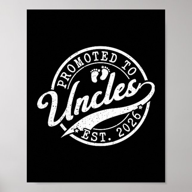 Poster Uncle Est 2026 New Uncle Announcement Promoted To  (Frente)