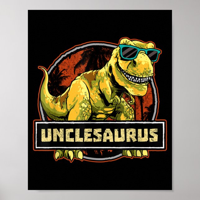 Poster Unclesaurus T rex Tio Saurus Dinossaur (Frente)