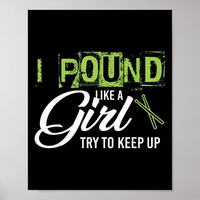 Poster Und Like A Girl Try To Keep Up Workout  (Frente)