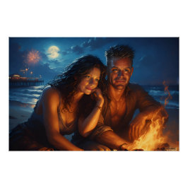 Pôster Under A Moonlit Sky