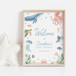 Poster Under the Sea Baby Shower Welcome Sign