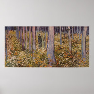 Pôster Undergrowth de Van Gogh o "com duas figuras"