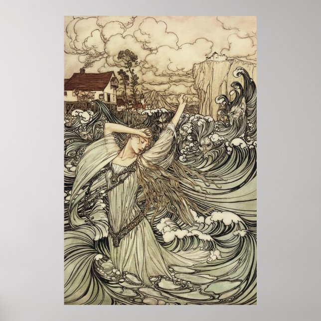 Poster Undine por Arthur Rackham (Frente)