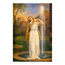 Undine por John William Waterhouse (Cores Vibrante