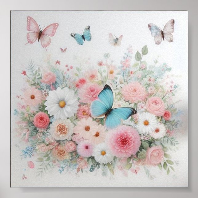 Poster Une magnifique toile pour la chambre de bébé fille (Frente)