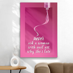 Poster Unhas Bonitas em Rosa