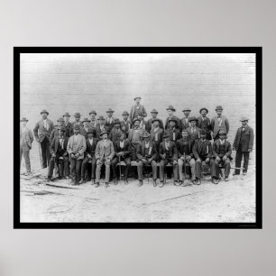 Poster União 1900 dos carpinteiros do afro-americano