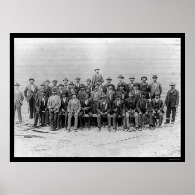 Poster União Africana dos Carpinteiros Americanos 1900 (Frente)