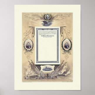 Poster União de Certificados de Veteranos da Guerra Civil