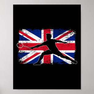 Poster União de jogadores de badminton Jack Grã-Bretanha