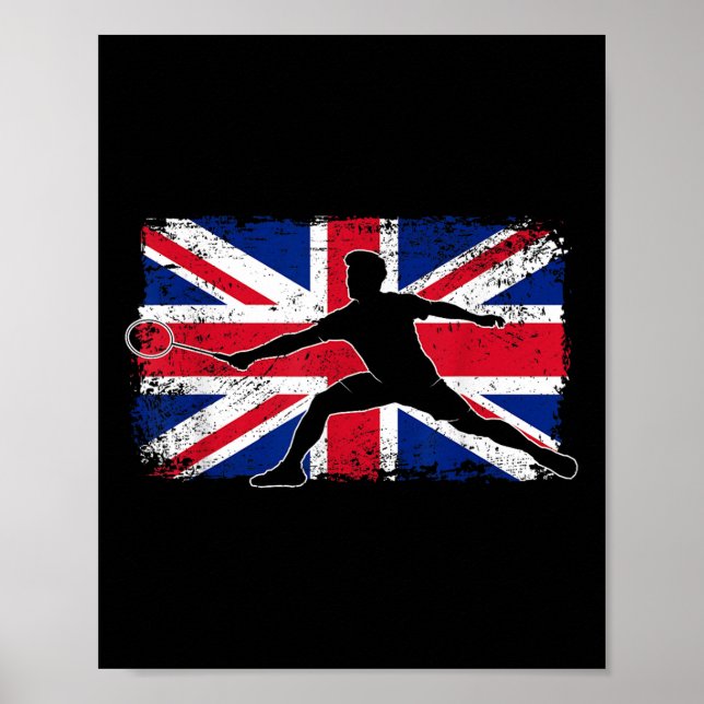Poster União de jogadores de badminton Jack Grã-Bretanha  (Frente)