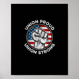 Poster União Orgulhosa União Forte Bandeira Americana - T