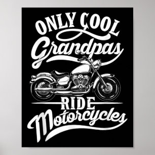 Poster Unicamente Avô Ride Motorcicletas Citação Do Avô M