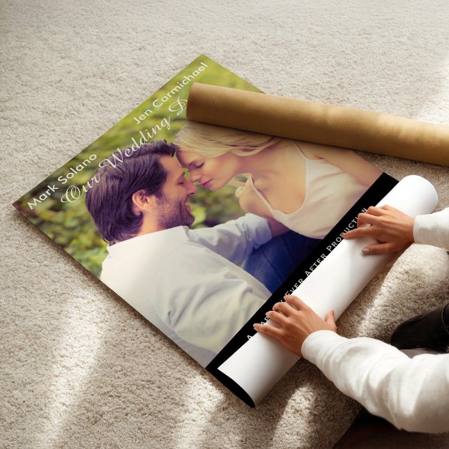 Poster Único Foto de Casamento Preto Salvar a Data do Fil (Criador carregado)