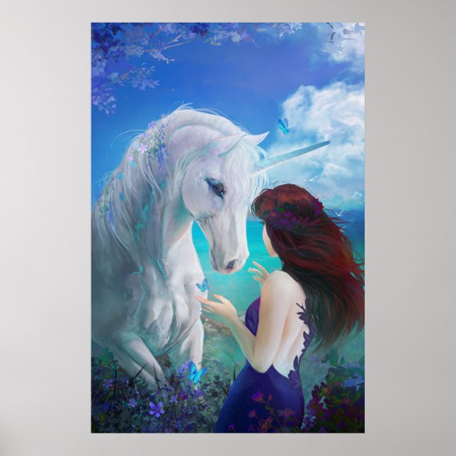 Poster Unicorn Fairy Tale Fantasy Art (Frente)