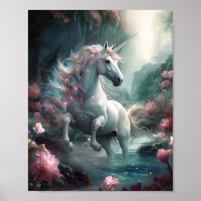 Poster Unicorn Fantasy Art (Frente)
