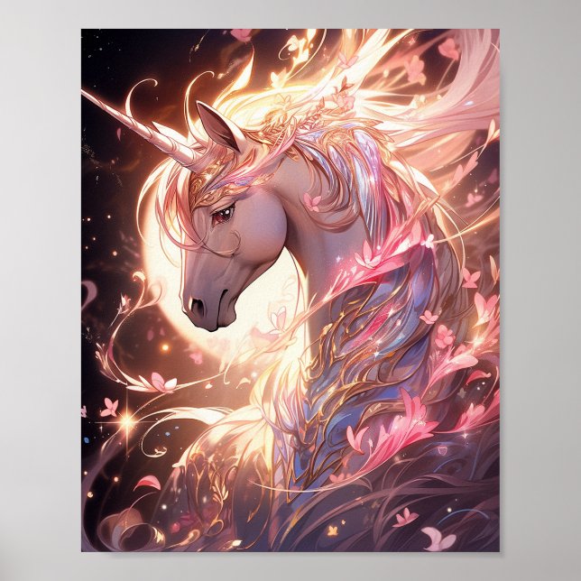 Poster Unicorn Fantasy Art (Frente)