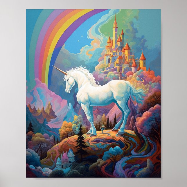 Poster Unicorn Fantasy Art (Frente)