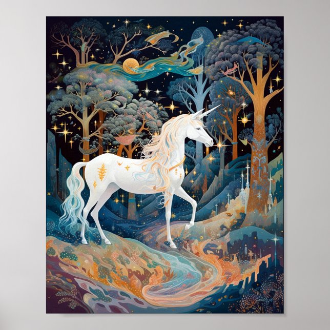 Poster Unicorn Fantasy Art (Frente)