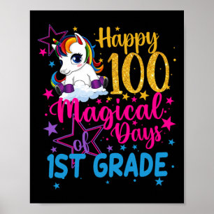 Poster Unicorn Feliz 100 Dias Mágicos De 1rua