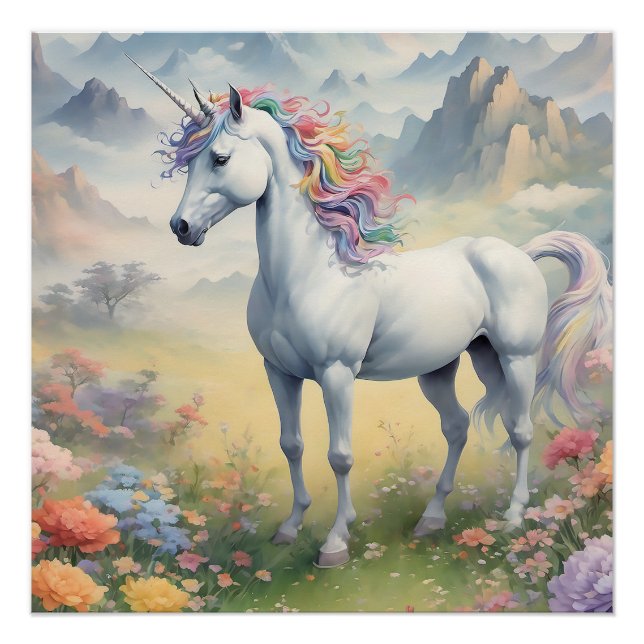 Pôster Unicorn Glassy Poster (Frente)