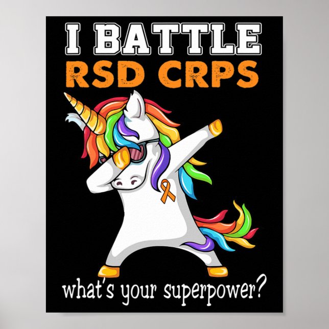 Poster Unicorn I Combate Consciência Do Crps Rsd (Frente)