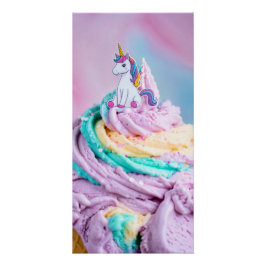 Pôster Unicorn Ice Cream