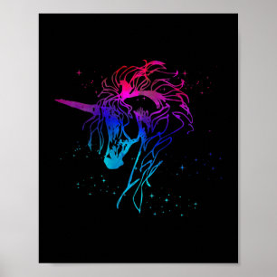 Poster Unicorn Magic Horse Vintage Fantasy Art Love Graph