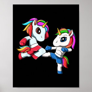 Poster Unicorn Muay Thai - Gif de Boxe Tailandesa e Kickb