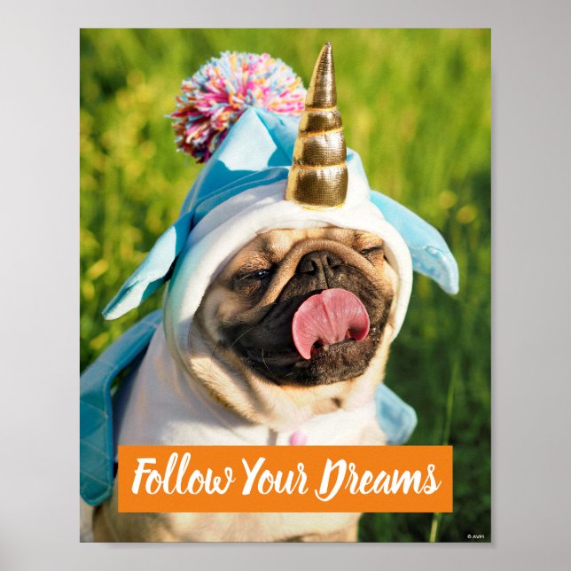 Poster Unicorn Pug (Frente)