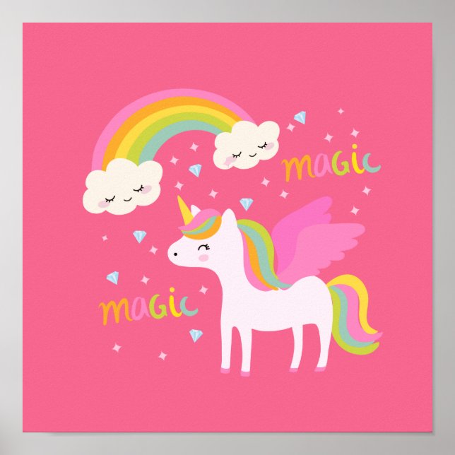 Poster Unicorn Rainbow (Frente)