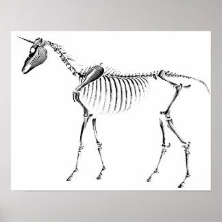 Pôster Unicorn Skeleton