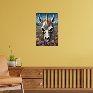Poster Unicorn Skull