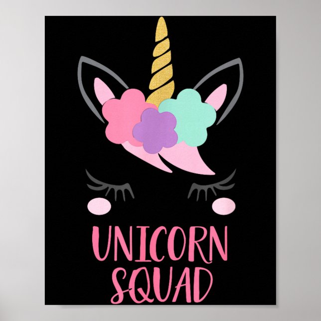 Poster Unicorn Squad Unicorn Gift  (Frente)