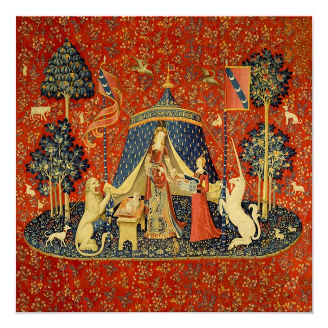 Pôster Unicorn Tapestries Lady Legend Medieval (Frente)