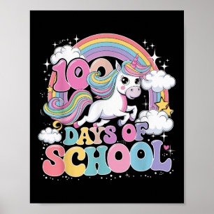 Poster Unicórnio 100 Dias De Escola 100º Dia De Chá Escol