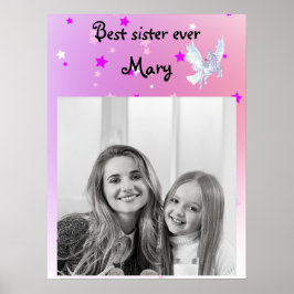 Poster unicórnio branco de início de cor mágica