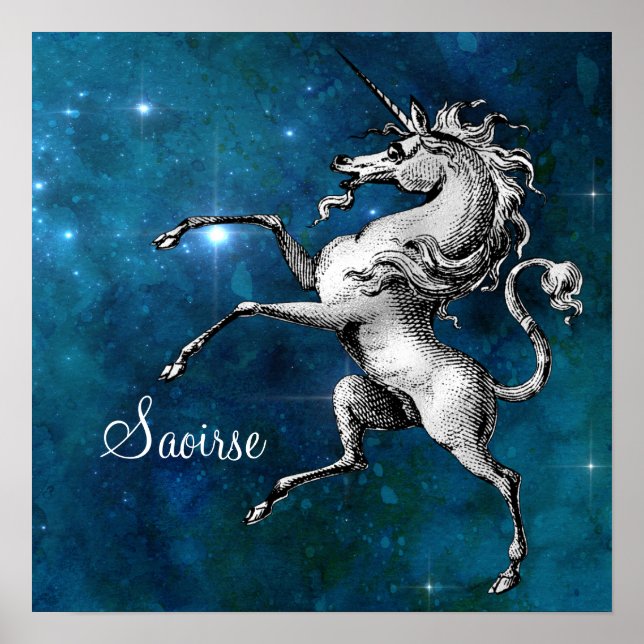 Poster Unicórnio Celestial (Frente)