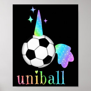 Poster Unicórnio de Futebol Legal Unibyll Fantasia Esport