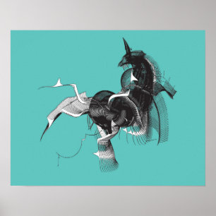 Pôster Unicórnio Digital