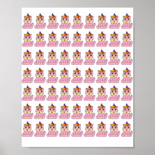 Poster Unicórnio É Um Design Bonito