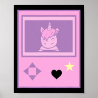 Unicórnio Gamer Kawaii Menina Anime Pastel Estilo