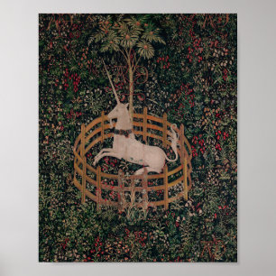 Poster Unicórnio Hunt Arte Medieval - Descanso Unicórni